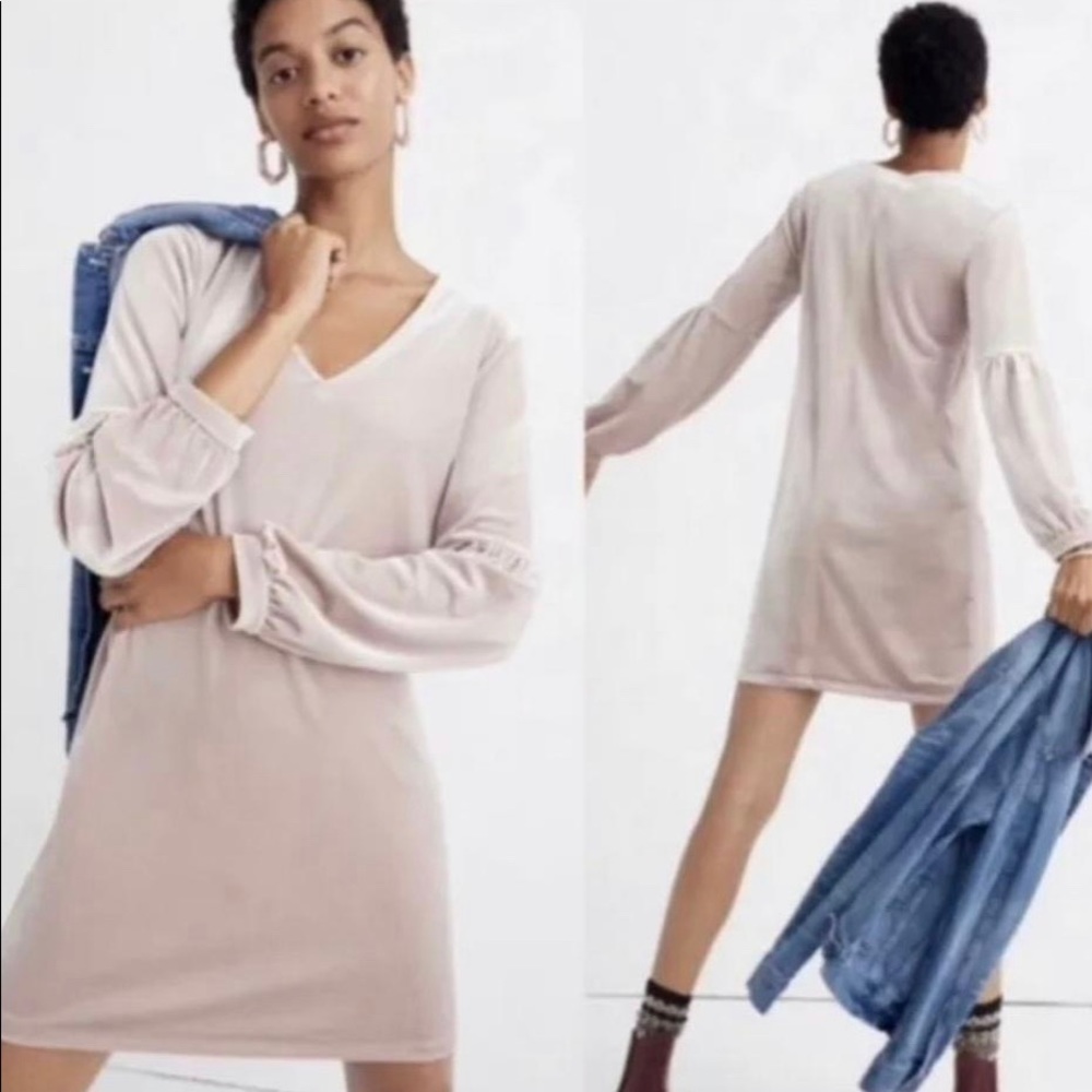 Madewell Pink Velvet Dress